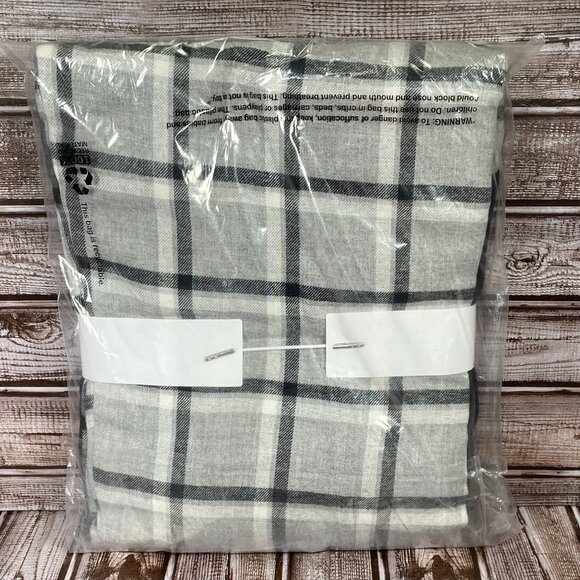 SONOMA Goods For Life 2 Pc Men XXL Pajama Set Black Plaid Pans Long Sleeve Shirt - Picture 2 of 4